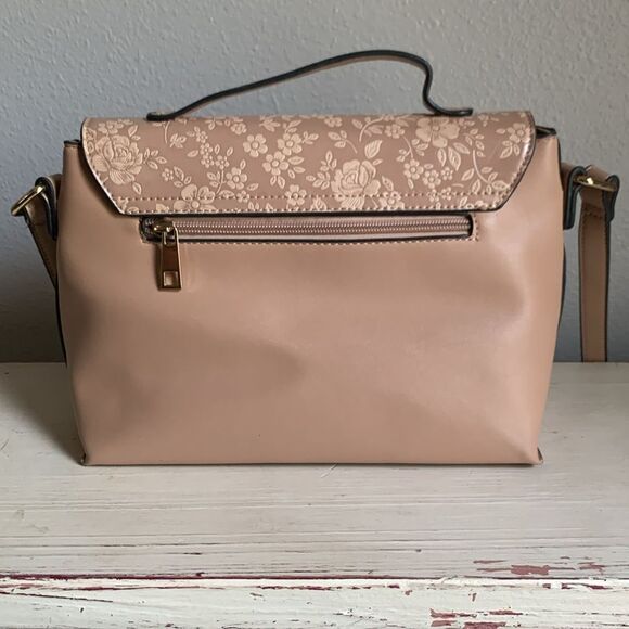 Beige Floral Crossbody Bag - Picture 2 of 3
